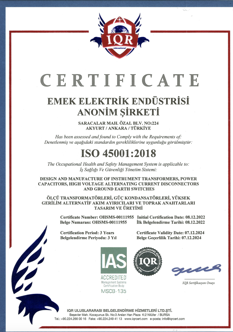 ISO 45001:2018